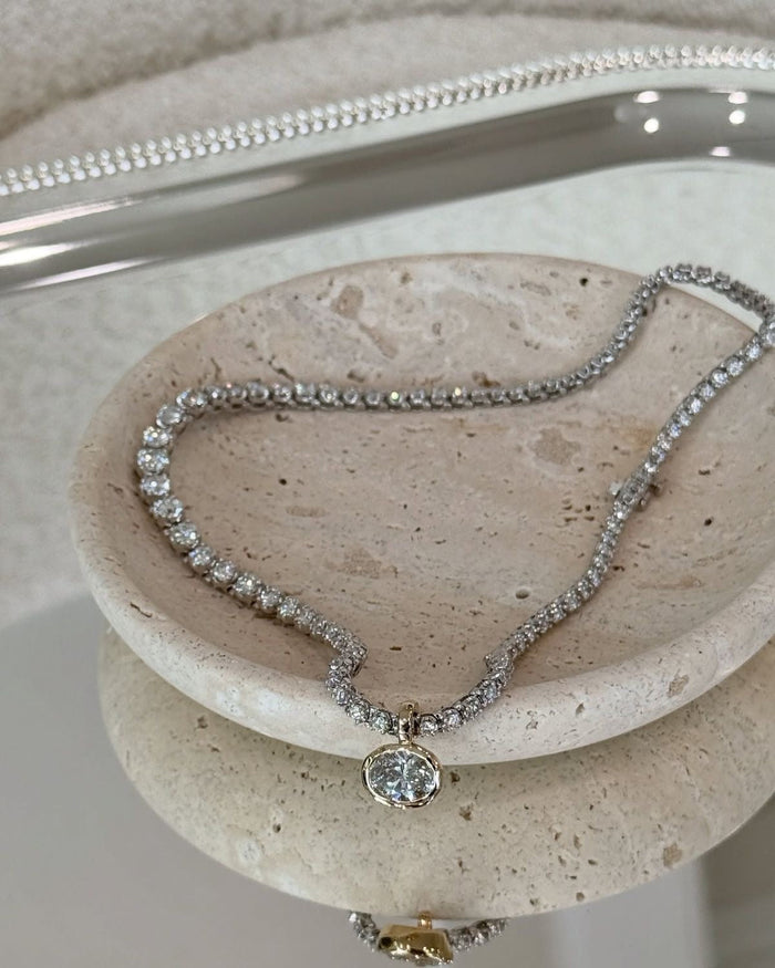 AVRA gold jewelry, worn