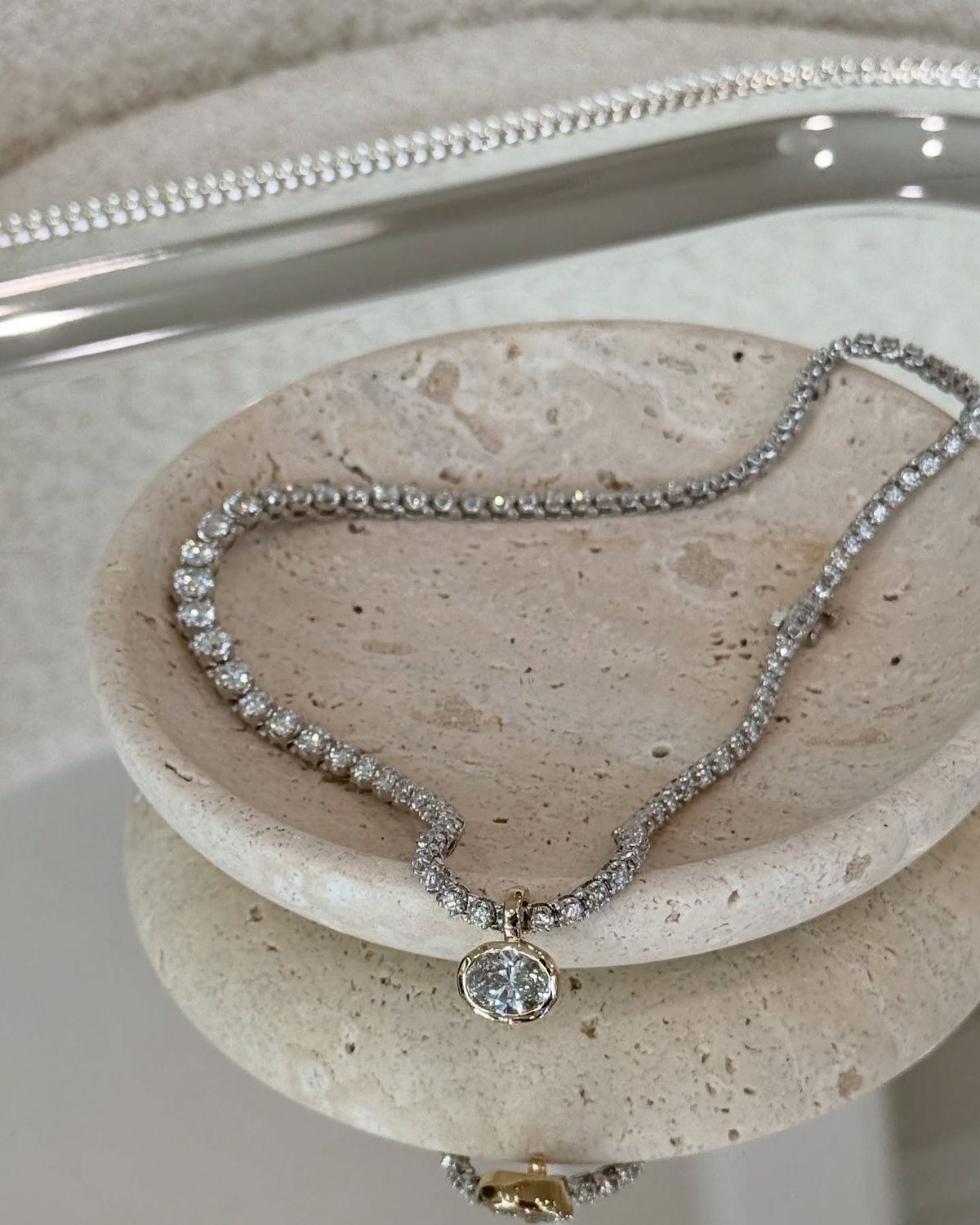 AVRA gold jewelry, worn