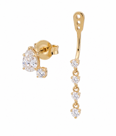 Pear & Round Drop Diamonds