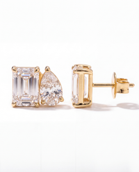 Toi et Moi Emerald & Pear Studs