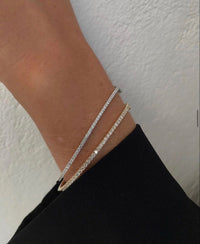 Half-Pavé Diamond Bangle