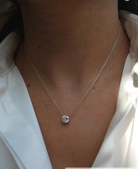 Round Solitaire Necklace