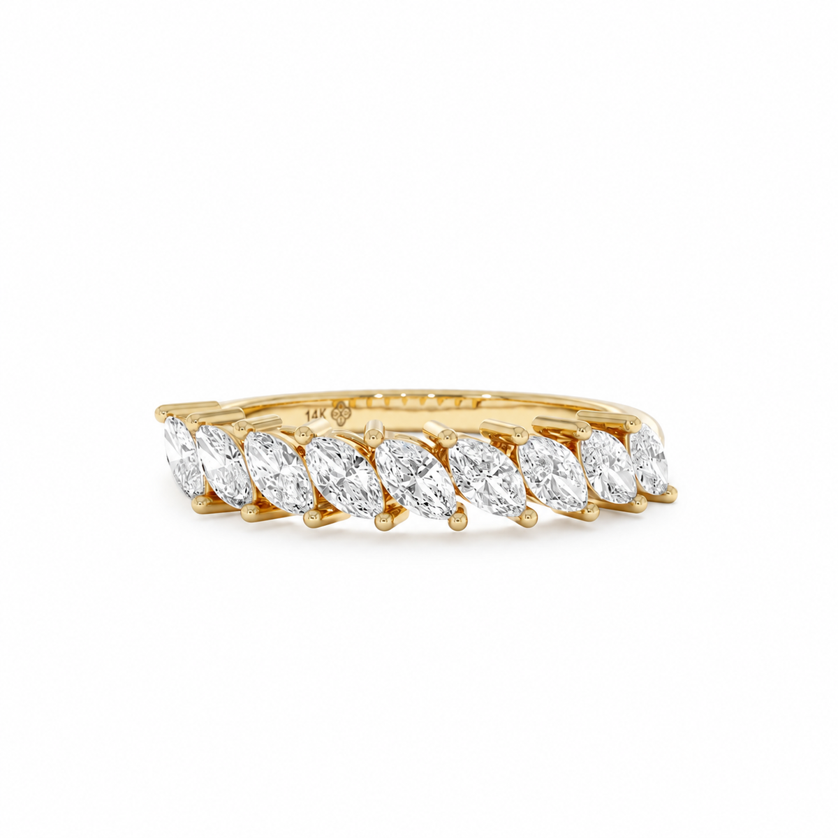 Half Eternity Marquise Ring