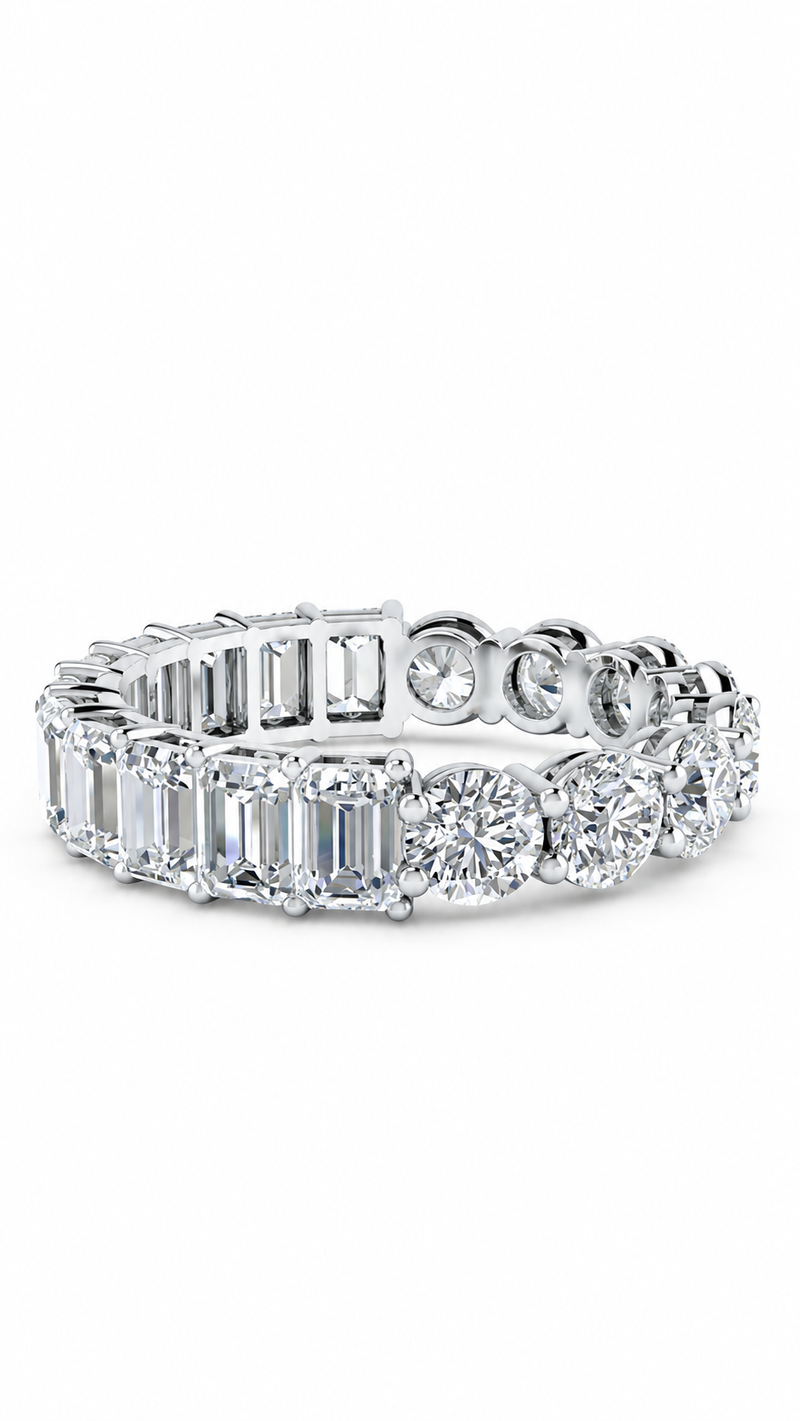 Dual Cut Eternity Band
