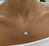 Slanted Pear Necklace