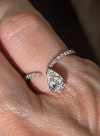 Pear Pavé Wrap Ring