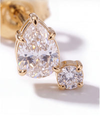 Pear & Round Drop Diamonds
