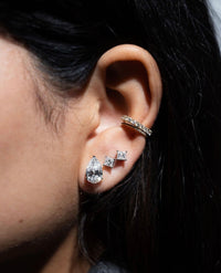 Pear Stud 14k Gold Lab Grown Diamond