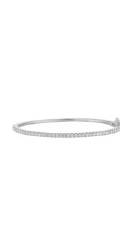 Half-Pavé Diamond Bangle
