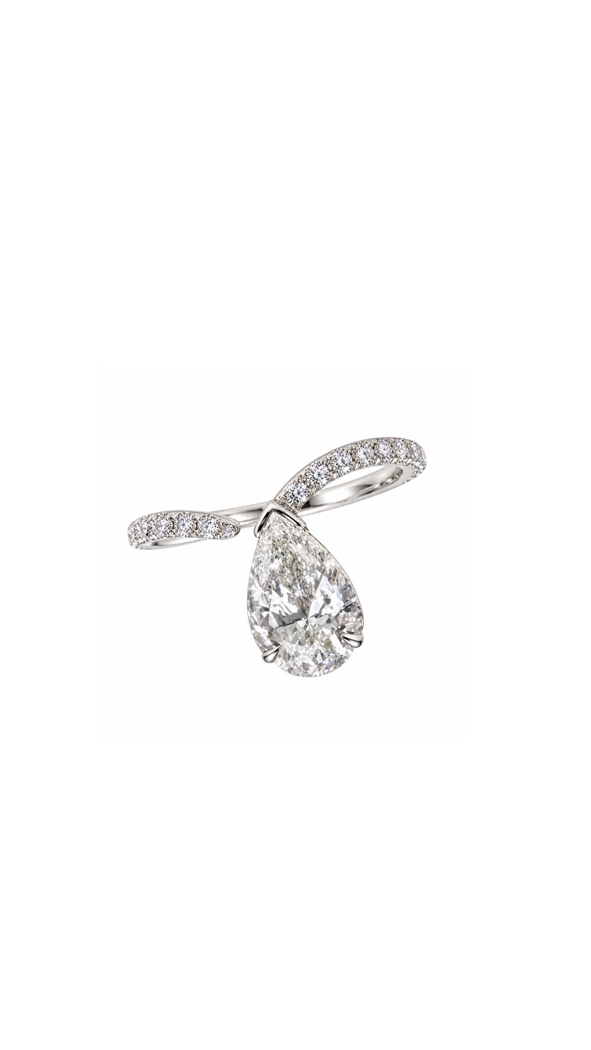 Pear Pavé Wrap Ring