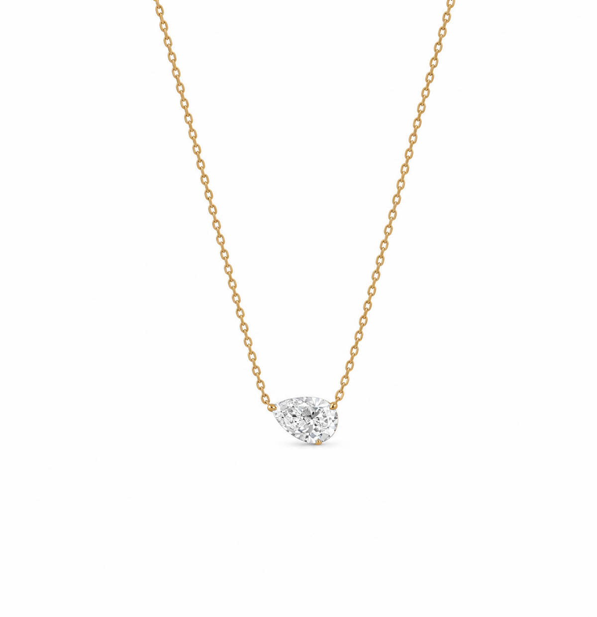 Slanted Pear Necklace