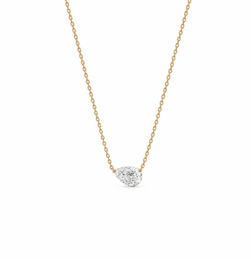 Slanted Pear Necklace