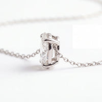Oval Solitaire Necklace