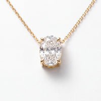 Oval Solitaire Necklace