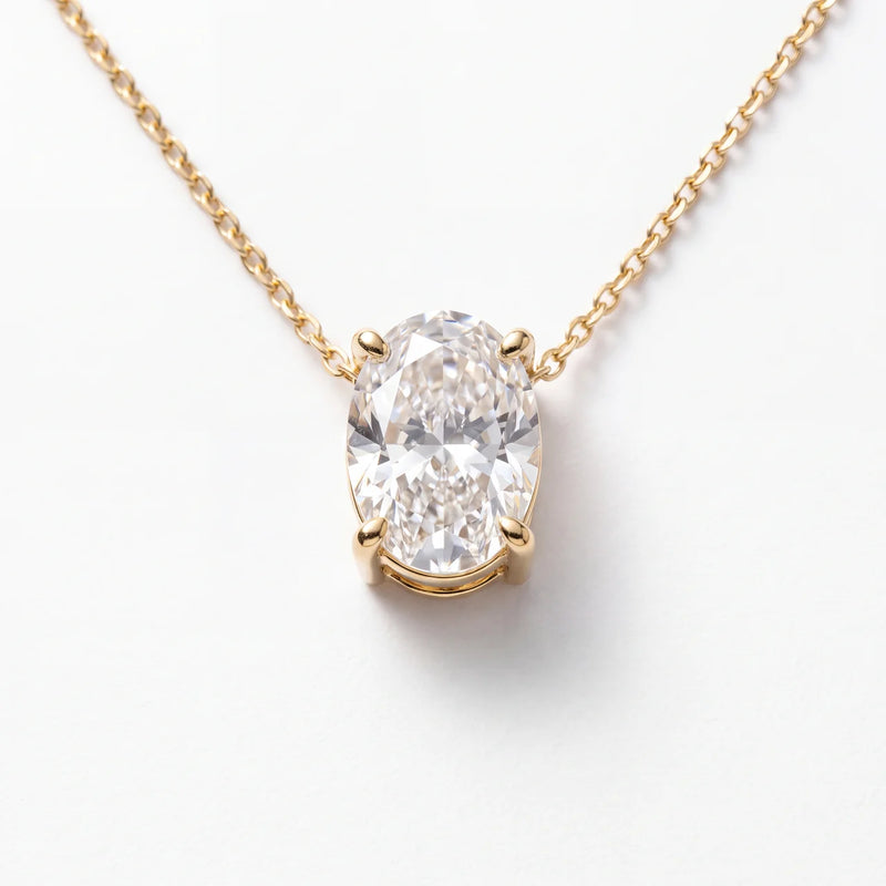Oval Solitaire Necklace