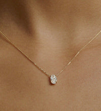 Oval Solitaire Necklace