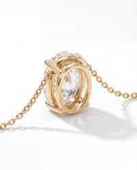 Oval Solitaire Necklace