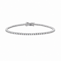 Lightweight Tennis Bracelet in 14k white gold
