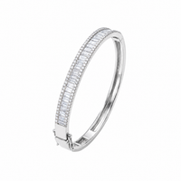 Aurora Bangle in 14k white gold