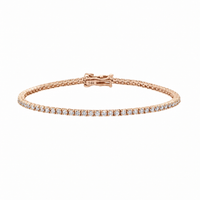 Lightweight Tennis Bracelet in 14k rose gold