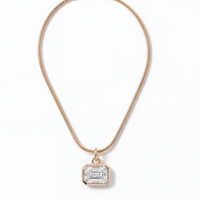 Serene Snake Chain Necklace in 14k rose gold