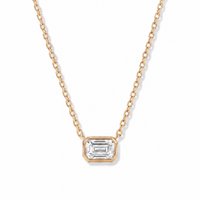 Emerald Necklace in 14k rose gold