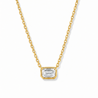 Emerald Necklace in 14k yellow gold
