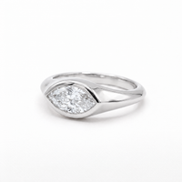 Diamond Eye Ring in 14k white gold