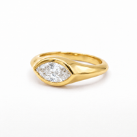 Diamond Eye Ring in 14k yellow gold