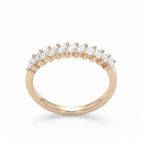 Half Eternity Marquise Ring in 14k rose gold