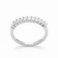 Half Eternity Marquise Ring in 14k white gold