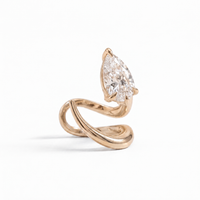Solstice Marquise Cuff in 14k rose gold