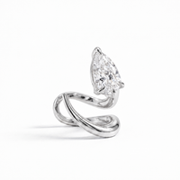 Solstice Marquise Cuff in 14k white gold