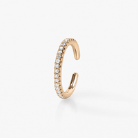 Pave Ear Cuff in 14k rose gold