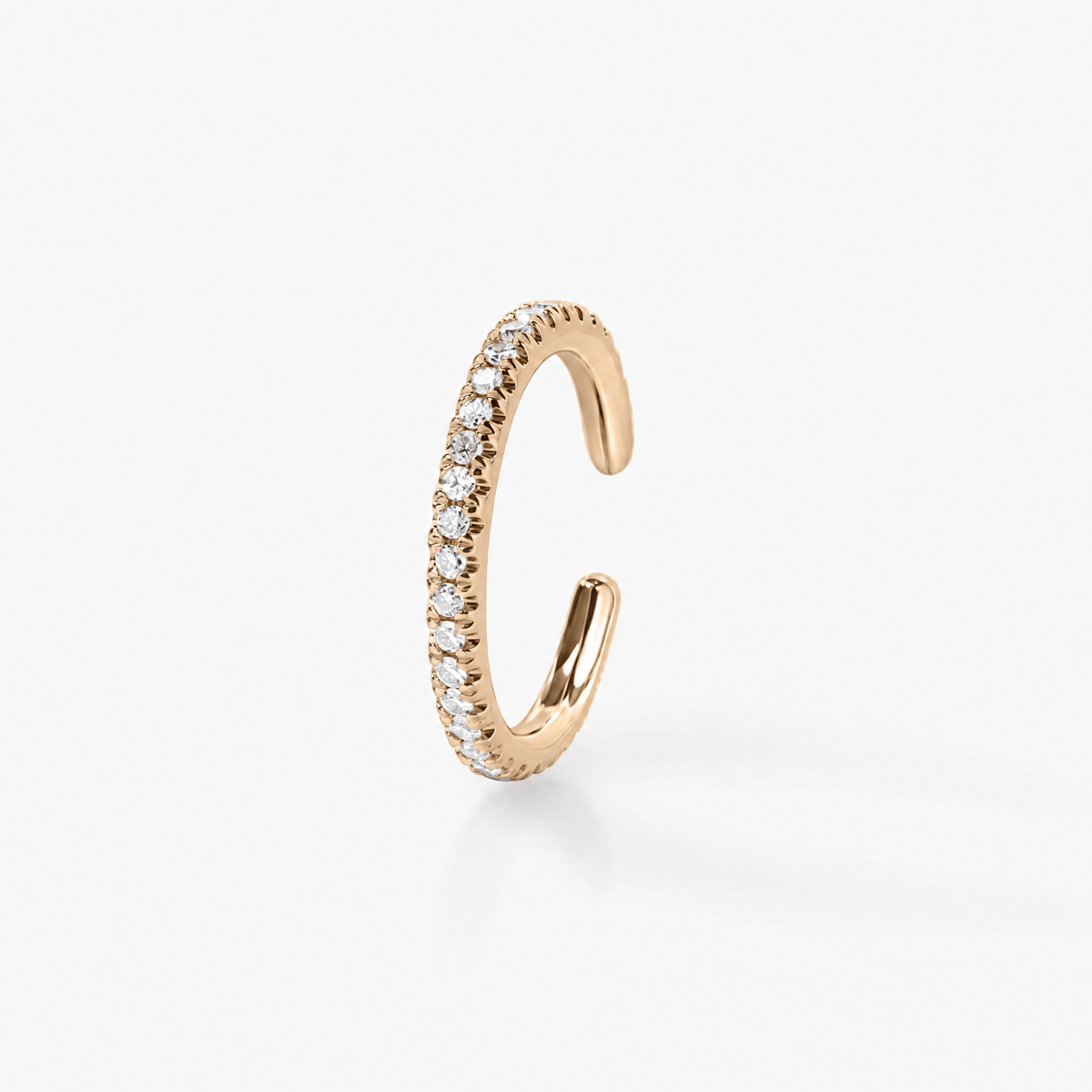 Pave Ear Cuff in 14k rose gold