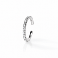 Pave Ear Cuff in 14k white gold