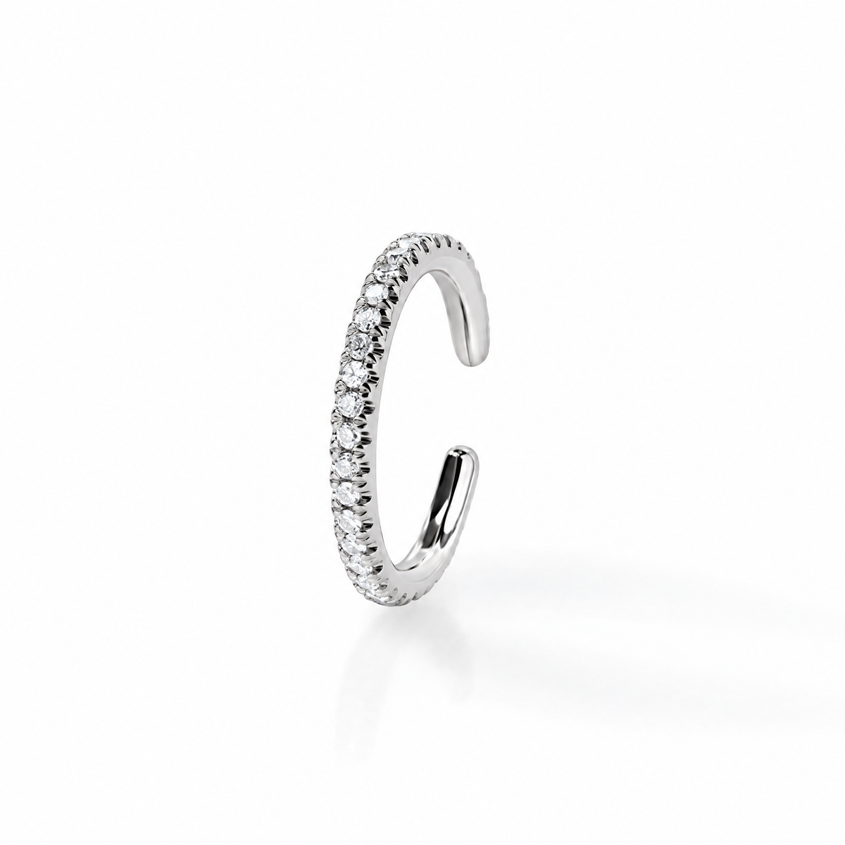 Pave Ear Cuff in 14k white gold